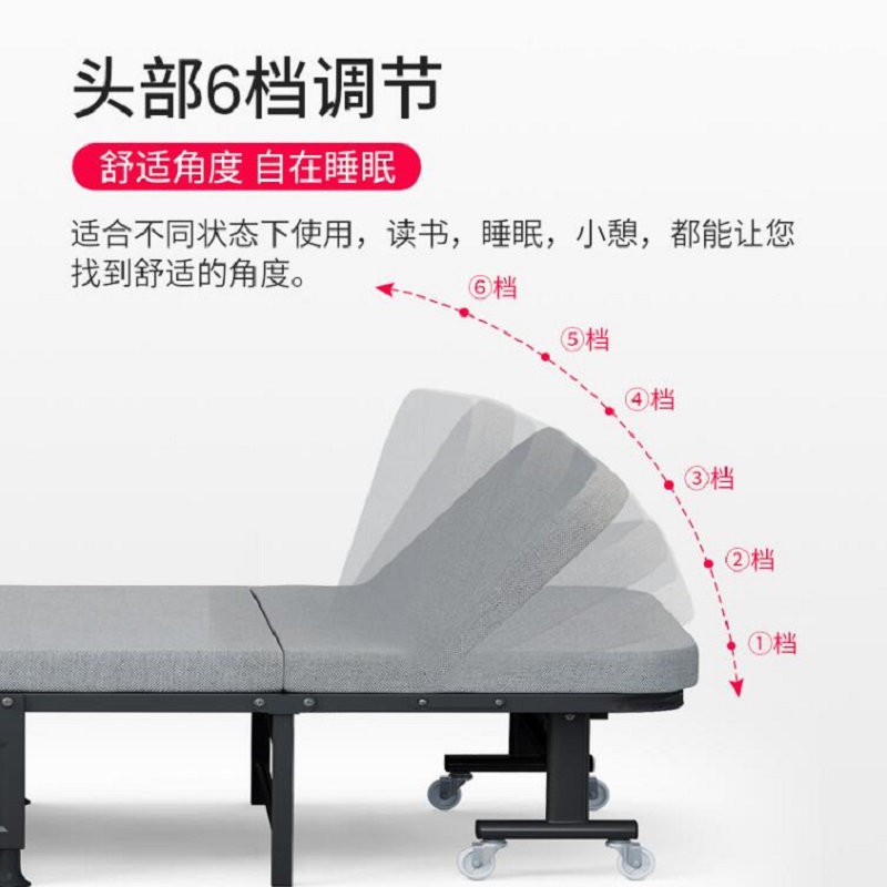 心业60公分折叠床XY-ZDR1简易海绵床 此产品单件不出售批量请联系客服高清大图