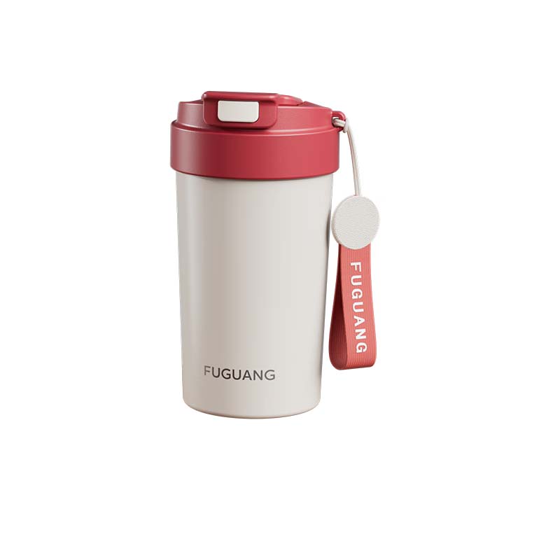 富光 保温杯 乐咖晶瓷真空杯 陶瓷覆膜内胆 咖啡杯 460ml FGZ2302-460 红色 / 个