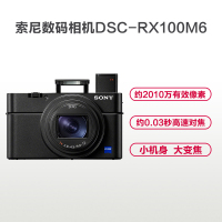 索尼(SONY) DSC-RX100M6+三脚架 黑卡6数码相机 约2010万像素 3英寸屏