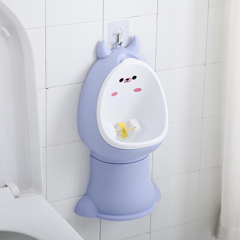 尿尿神器卡通小男孩站立式儿童尿壶挂墙式客调节高矮儿童小便器