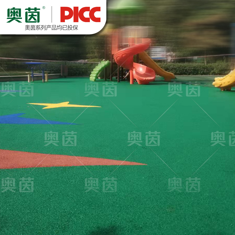 奥茵透气性塑胶跑道epdm橡胶面层橡胶粒地面体育操场游乐场材料/㎡高清大图