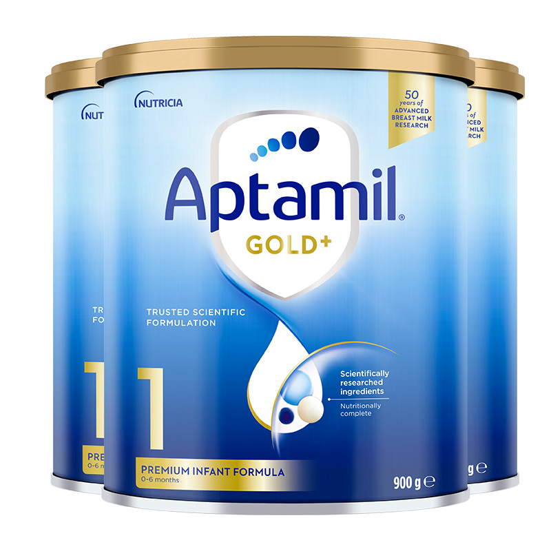 澳洲爱他美金装 aptamil 1段 婴幼儿配方奶粉 900g 0-6个月
