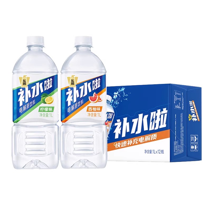 东鹏补水啦电解质饮料1L*12瓶柠檬西柚味于适同款健身运动饮料高清大图