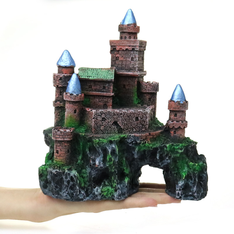 鱼缸装饰品仿真假山石造景用品摆件水族箱设计房子欧式城堡大小号_2高清大图