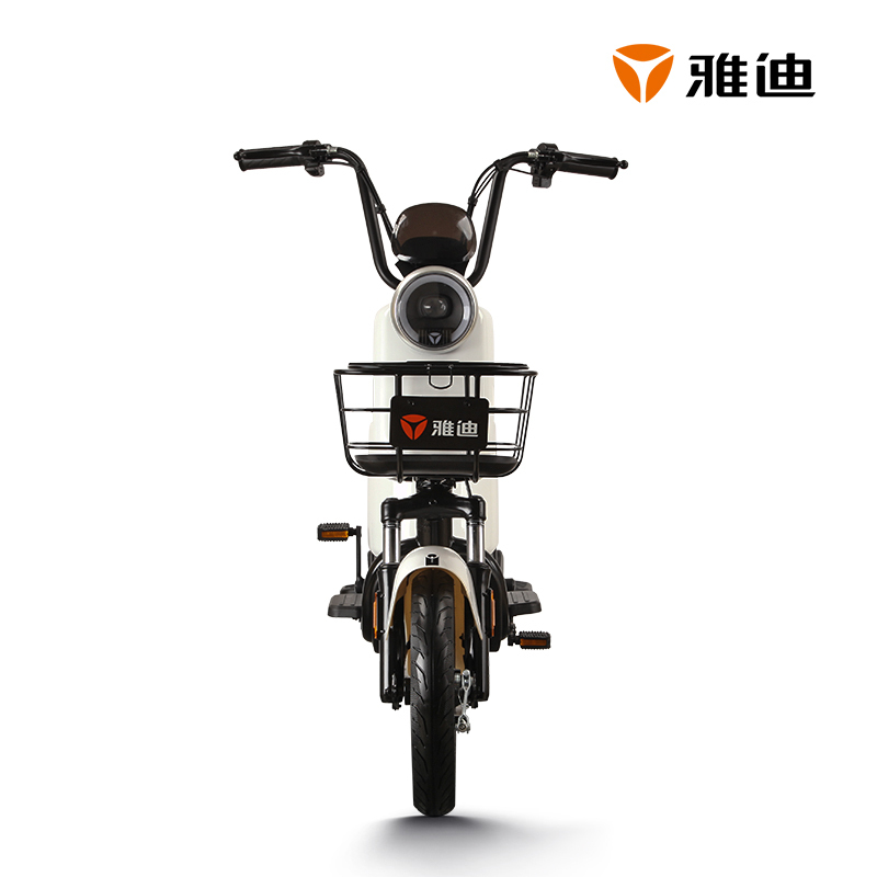 雅迪电动车新款Q1锂电电动车48V电瓶车踏板代步电动自行车新国标可上牌 Q1白色48V14ah