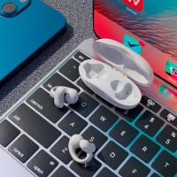 巴赫约翰B8耳夹式无线蓝牙耳机双耳不入耳式降噪高音质重低音华为vivo苹果通用 白色