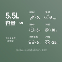苏泊尔 空气炸锅 5.5L 家用大容量 新款 多功能无油烟电 炸锅 煎炸锅薯条机无油低脂烤箱 控温官方旗舰店