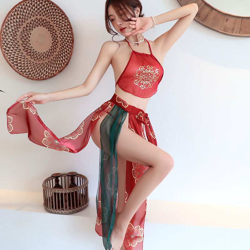 长夜漫漫情趣内衣性感透视汉服新娘制服诱惑睡衣肚兜激情套装1303As高清大图