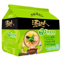 统一 汤达人 酸酸辣辣豚骨味方便面125*5袋五连包 酸酸辣辣豚骨味韩式辣牛肉汤面面皮拌凉皮凉拌面泡面速食整箱