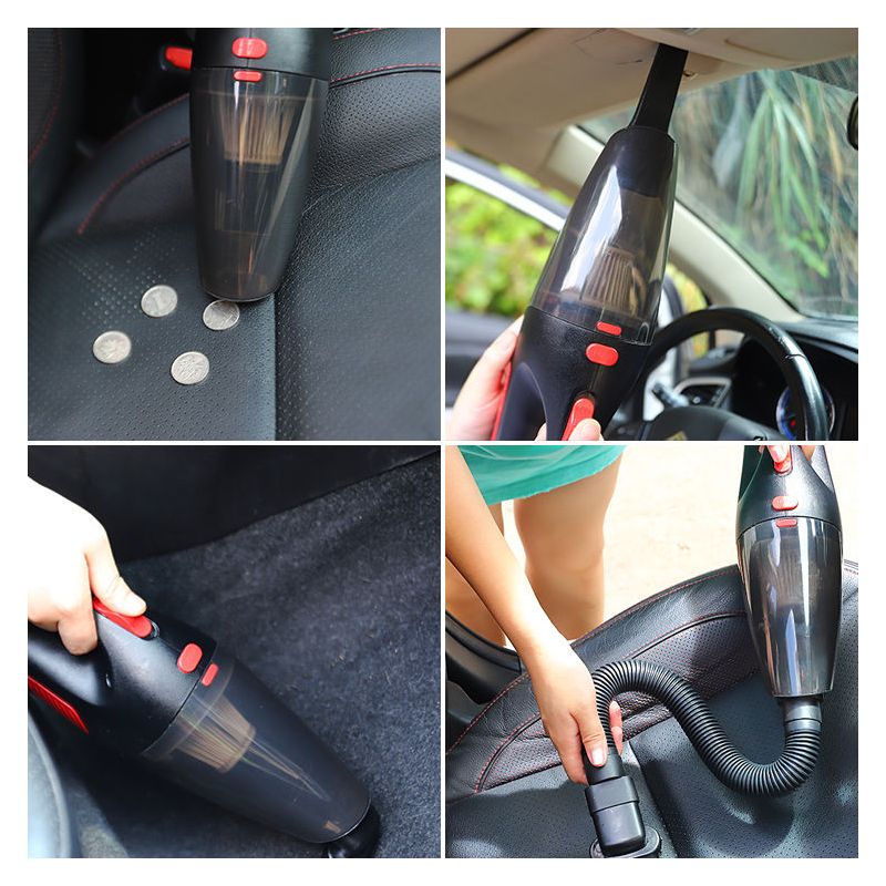 大功率 强力 轿车 手持 干湿两用 12v汽车吸尘器|黑色【涡轮机芯】送软管吸嘴毛刷