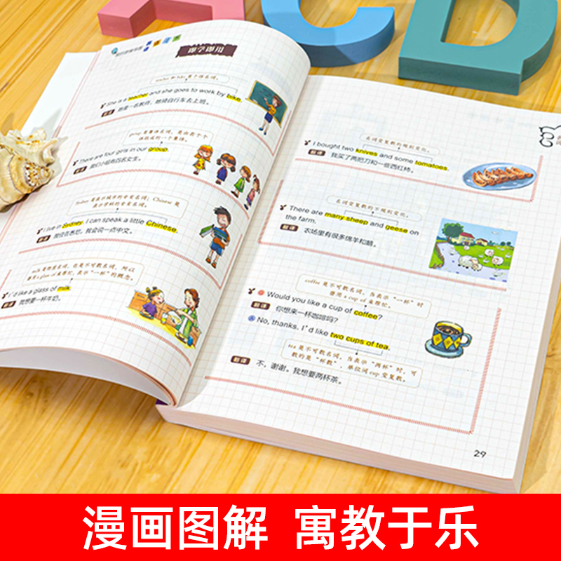 [正版]小学英语语法知识大全小学生三年级四五六年级英语专项训练题情景图解法 3456年级上册下册同步练习阅读理解高清大图