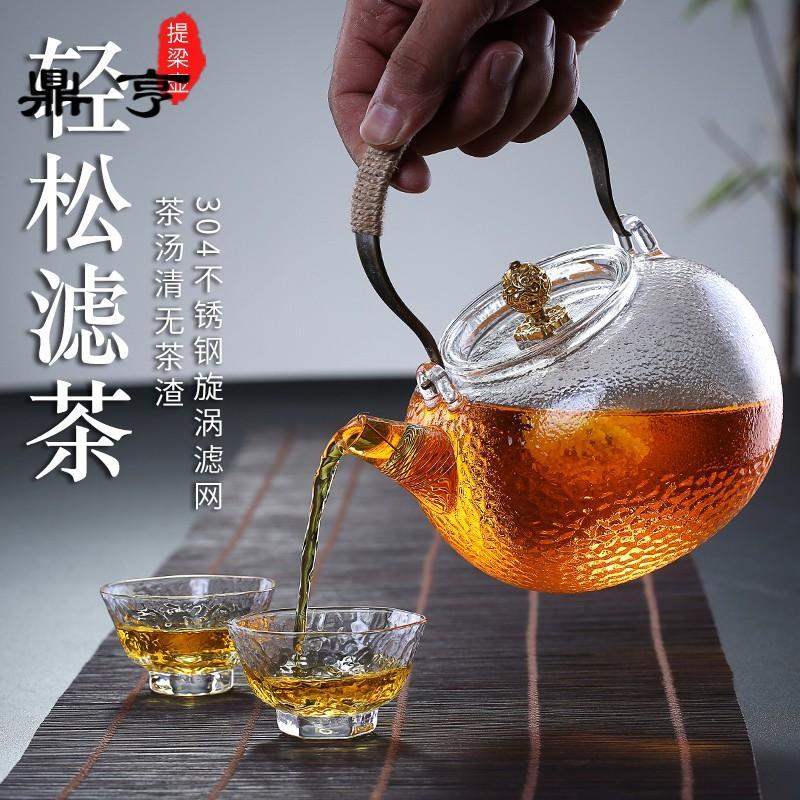 鼎亨耐热玻璃花茶具套装电陶炉煮茶器水壶耐高温过滤泡红茶壶单壶