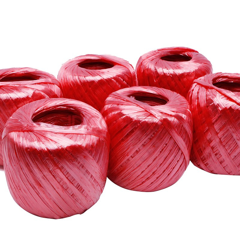 尼龙绳撕裂带 打包绳包装绳捆绑绳草球 50g 10卷装 红色