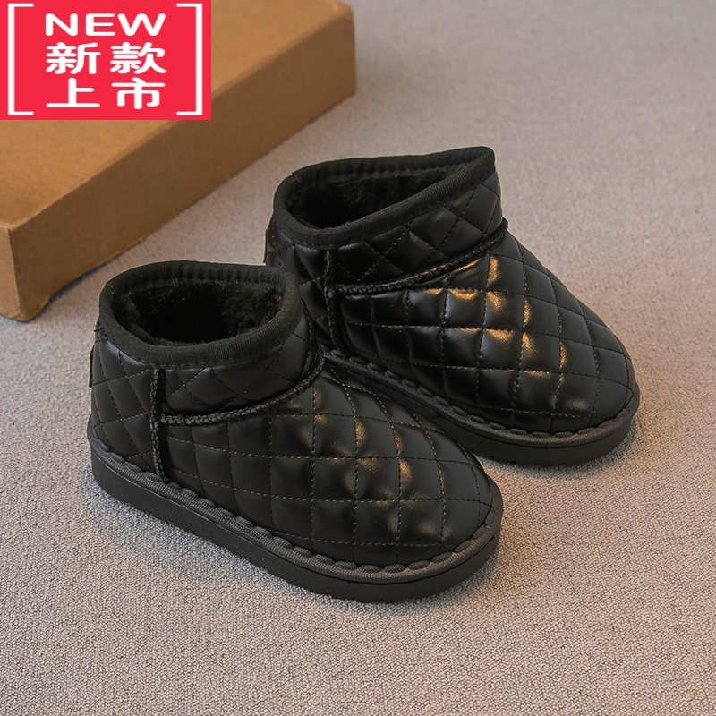 可莉允儿童雪地靴2022冬季新款男童大棉冬鞋女童靴子短靴雪地棉防水防滑