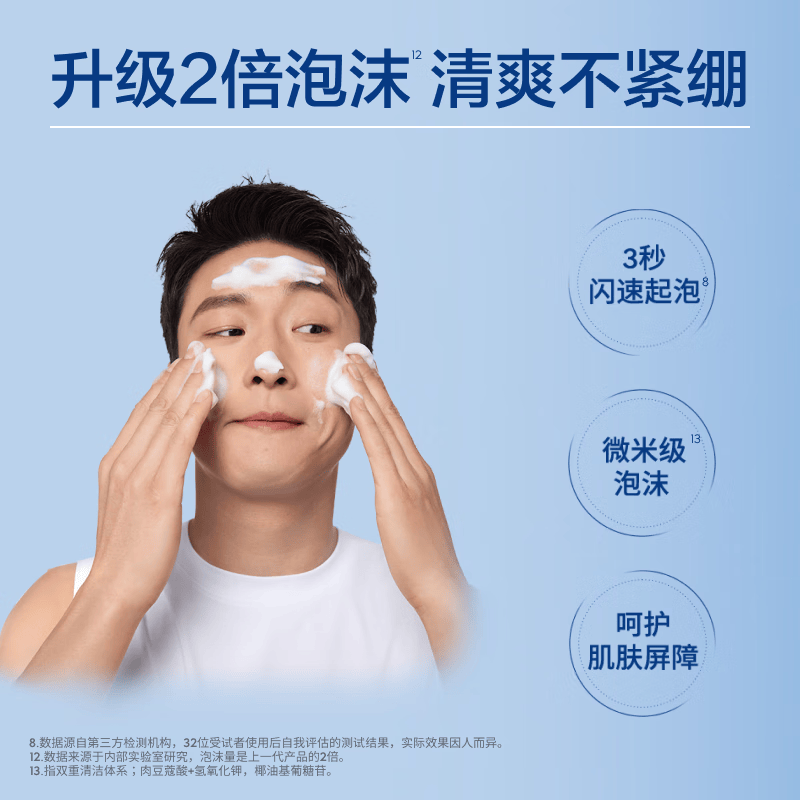 妮维雅男士多重控油冰极洁面泥100g高清大图