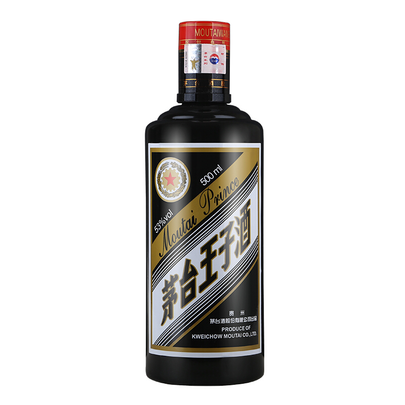 贵州茅台 王子酒 黑金 53度500ml 单瓶装 酱香型白酒