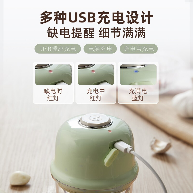 小熊绞肉机家用 辅食机婴儿绞馅机碎肉机料理机饺子肉馅搅拌机打蒜器电动搅肉机高清大图