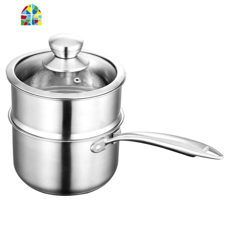 304不锈钢奶锅热小加厚泡面煮牛奶迷你小锅家用汤锅电磁炉 FENGHOU 升级版18cm图片