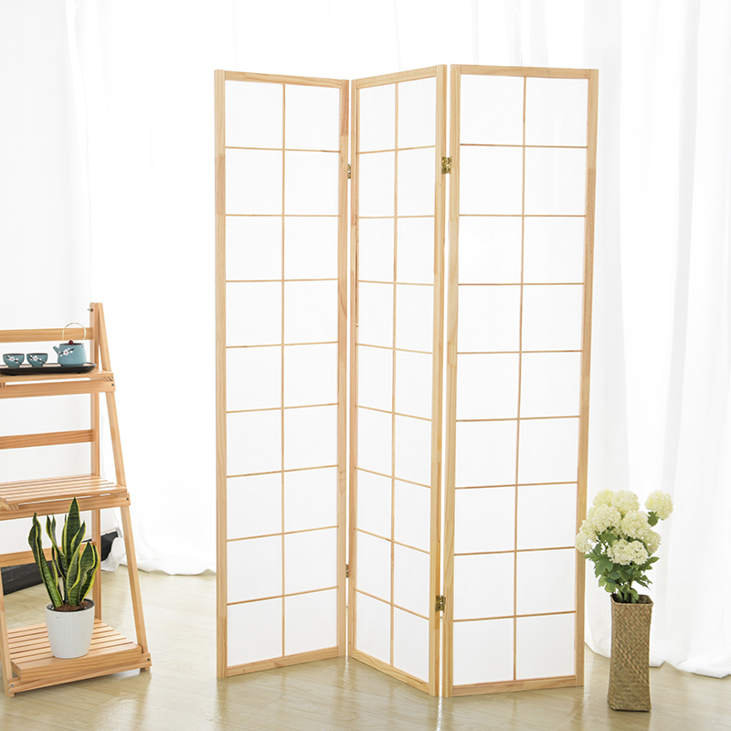 日式长方格木折叠移动屏风闪电客摄影棚茶室直播客厅玄关现代简约隔断