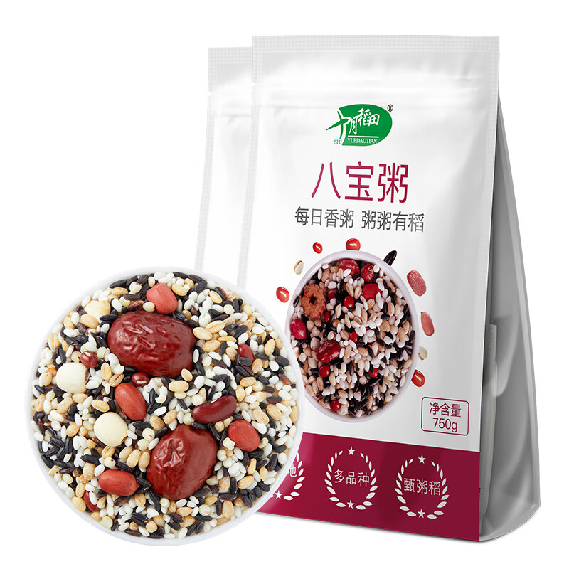 十月稻田八宝粥料LXGJ 十月稻田 八宝粥750g*2袋