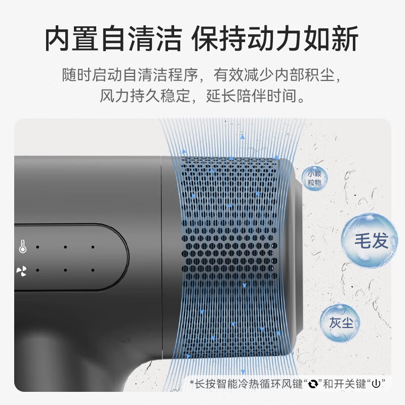 Solis索利斯 电吹风负离子迷你便携速干 吹风机280SE (太空灰)高清大图