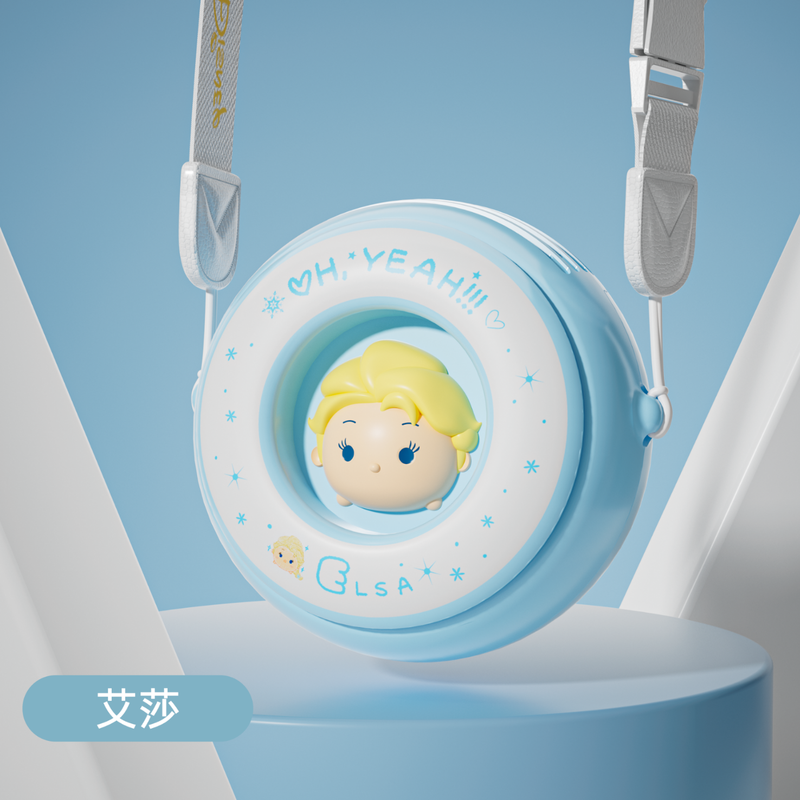 迪士尼(Disney)过家家小风扇玩具ins户外风扇小巧挂脖便携风扇PF5艾莎高清大图