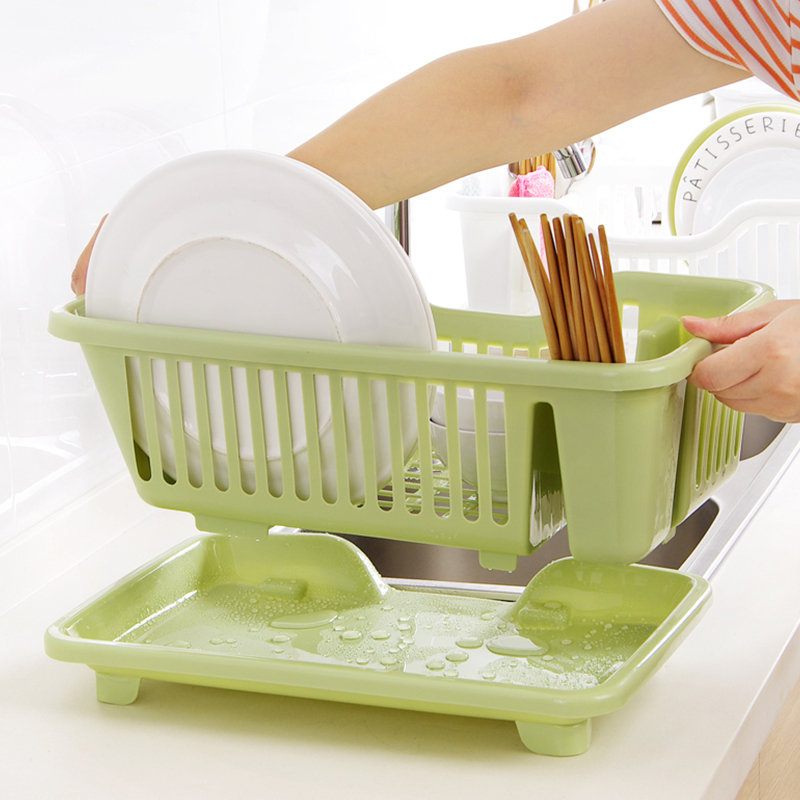 家用沥水碗架碗筷餐具收纳架厨房用品大号落地米魁碗碟滴水置物架