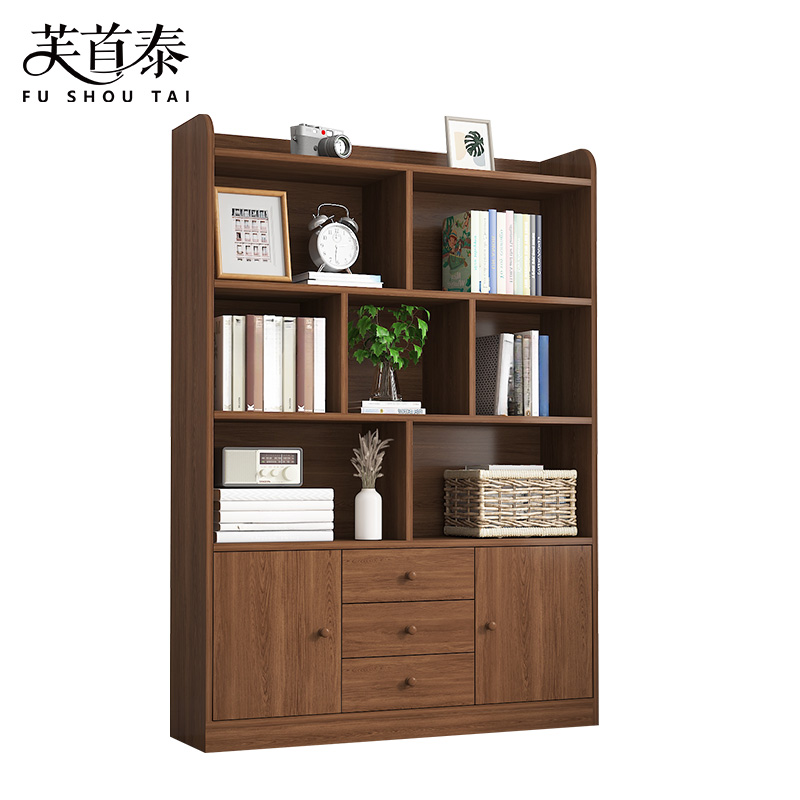 芙首泰书柜四层100*30*167cm台高清大图