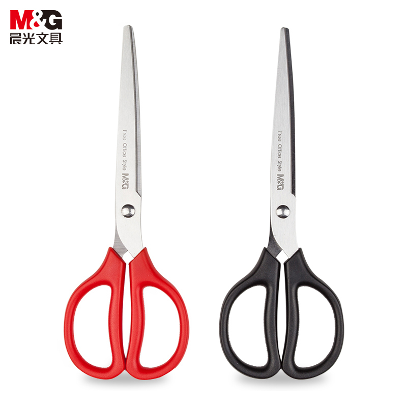 晨光(M&G)ASS91467 文具180mm办公家用生活剪刀 中号手工剪纸刀办公用品 3把装 颜色随机高清大图