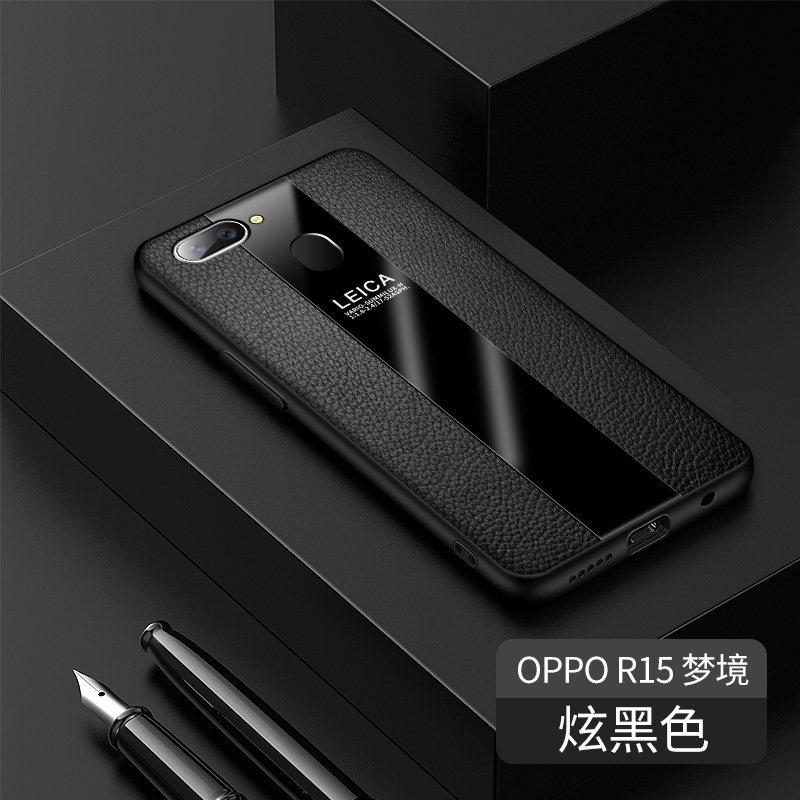 【送膜】高铭宣 oppor17手机壳17pro保时捷皮套oppo r15防摔硅胶r15梦 OPPOr15【炫黑色】梦境版