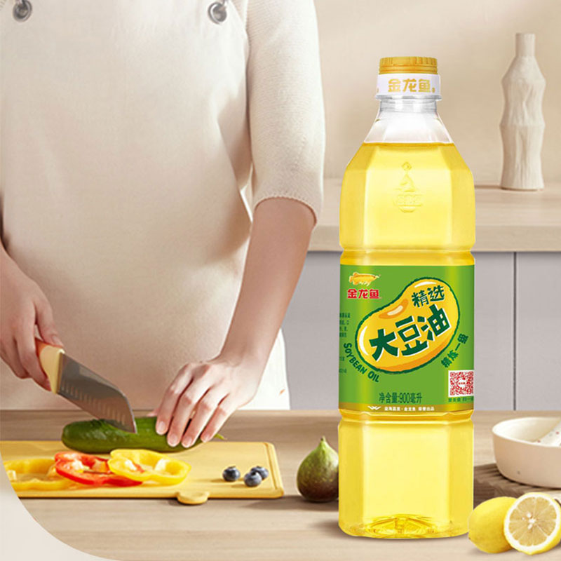 金龙鱼大豆油900ml*3小瓶精炼一级食用油烘焙蛋糕炒菜烹饪色拉油植物油家用厨房用高清大图