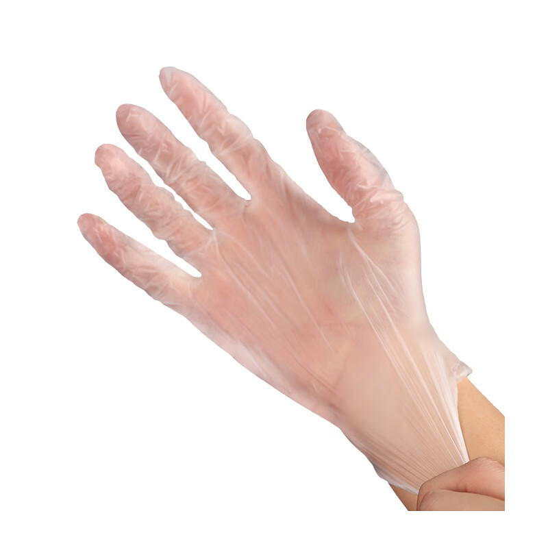 冰禹 一次性手套 BYQ-932 TPE 白色透明 L 100只 1盒高清大图
