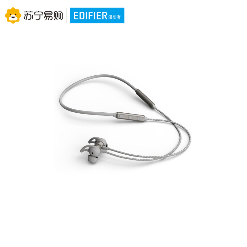 Edifier/漫步者 W300BT 入耳式运动蓝牙耳机 无线耳机 手机耳机 防水防汗 续航持久 枪灰色高清大图