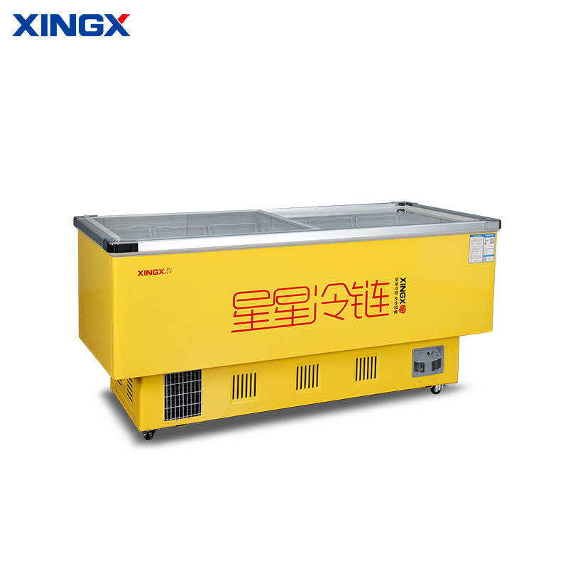 星星(XINGX)SD/SC-390BP冰柜商用卧式展示柜大容量深底岛柜冷藏冷冻超市便利店雪糕饮料柜高清大图