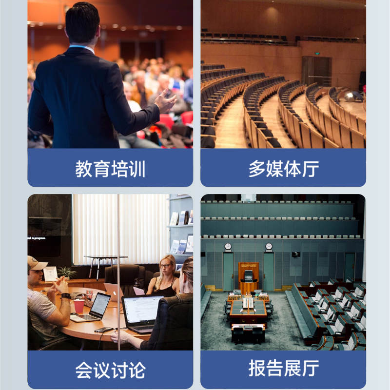 惠度(HuiDu)YX-X2有线手拉手会议麦克风系统视频跟踪智能高保真抗干扰展厅工程讨论电容方管话筒一拖四高清大图