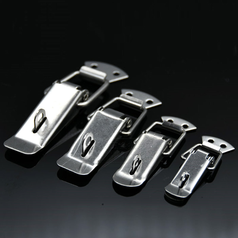 304不锈钢弹簧搭扣鸭嘴锁扣卡扣箱包工具箱扣重型扁嘴拉扣字夹具