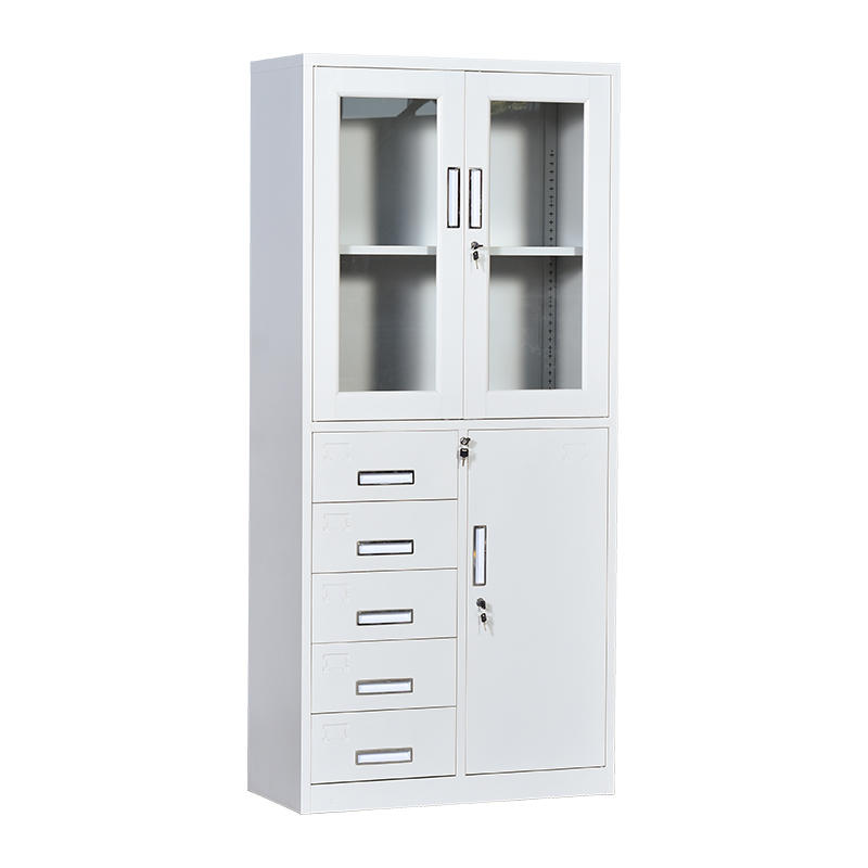 臻远 ZY50212007钢制文件柜办公柜铁皮资料柜档案柜 偏五斗柜高清大图