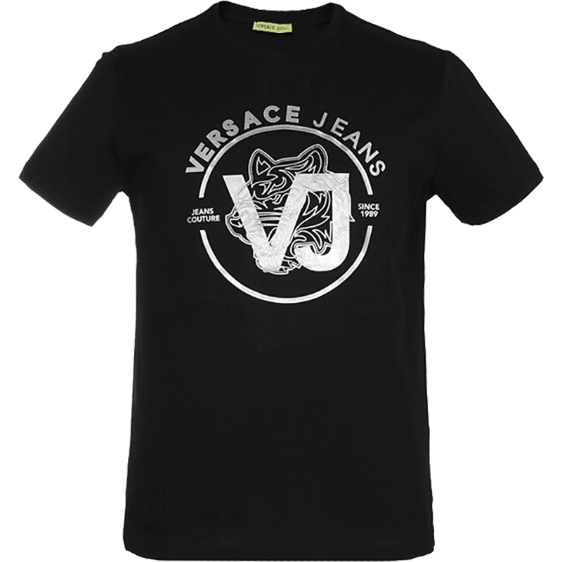 versacejeans范思哲奢侈品男士棉质圆领短袖t恤b3gta75h36590