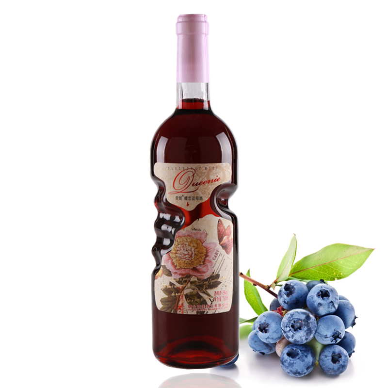 贵妮蝶恋蓝莓酒 天使之手蓝莓果酒750ml 瓶装