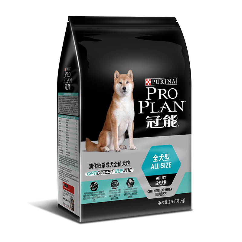 冠能 成犬消化系统改善 鸡肉配方成犬全价犬粮2.5kg高清大图