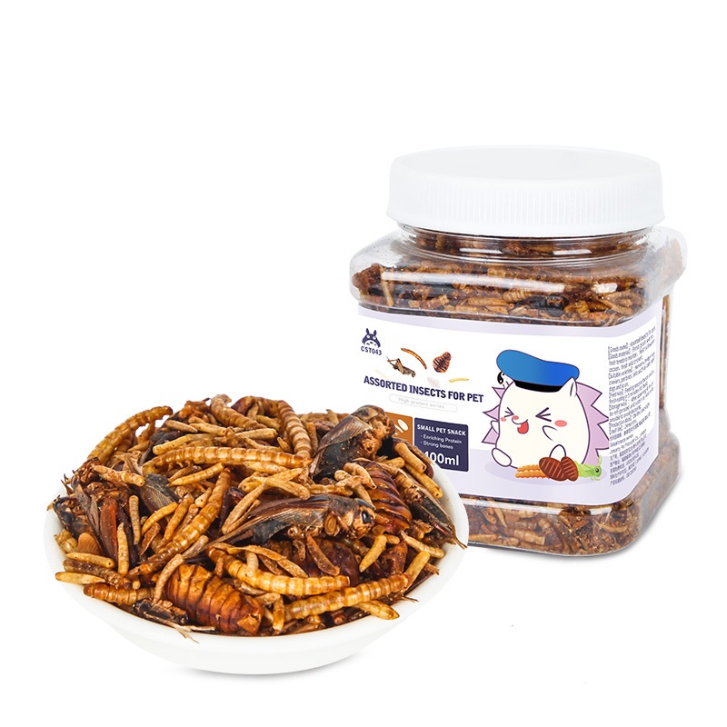 仓鼠粮食面包虫蚕蛹蟋蟀干非洲迷你刺猬零食主粮饲料食物高清大图