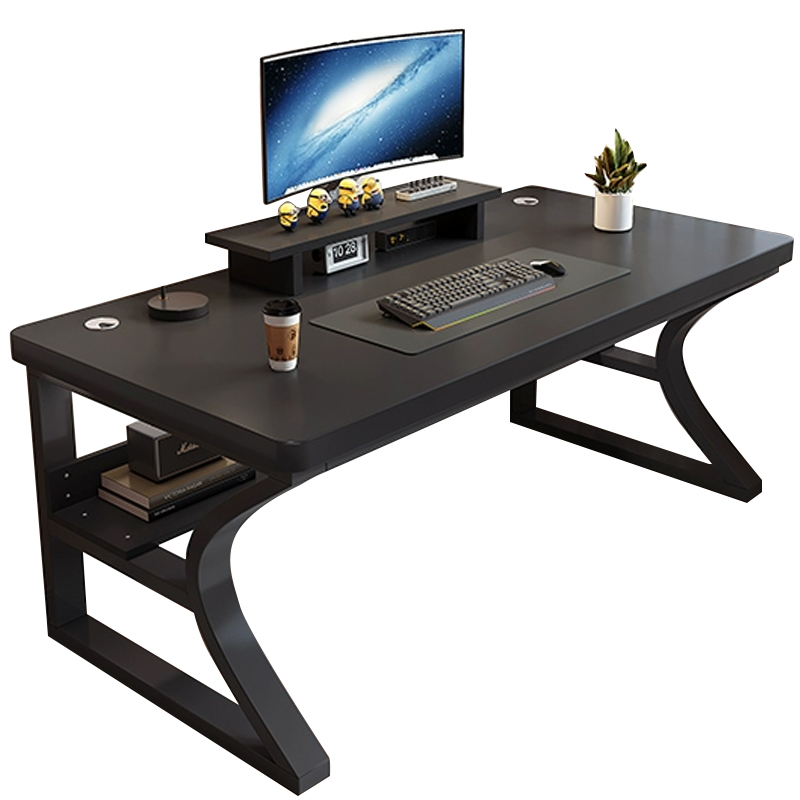 中豫鑫泽ZYXZ5040234 实木电脑桌台式书桌卧室家用办公桌 1.0米黑色