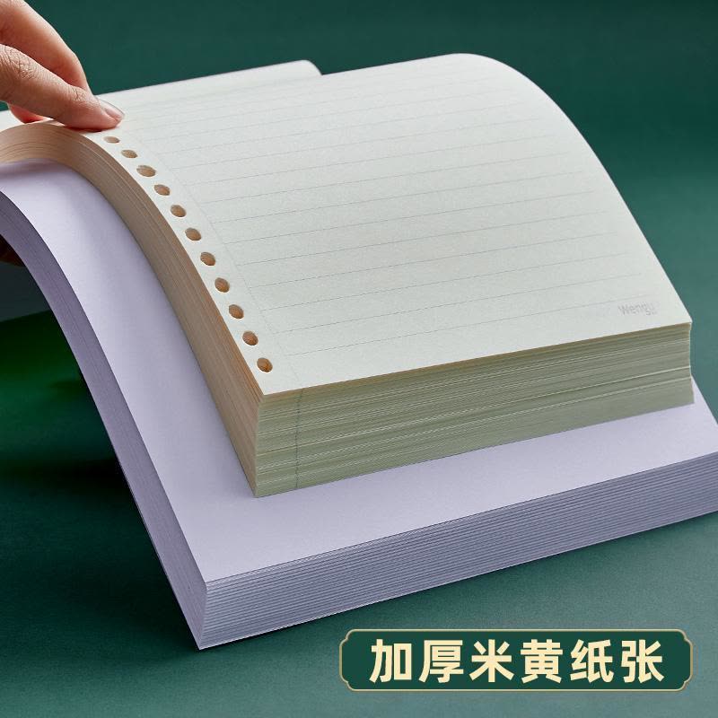 韶华复古活页本b5笔记本子简约可拆卸扣环线圈笔记本a4尔横线 A5横线1本/棕色图片