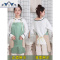 可擦手围裙家用厨房工作服女时尚防水防油罩衣棉大人做饭男长袖 三维工匠