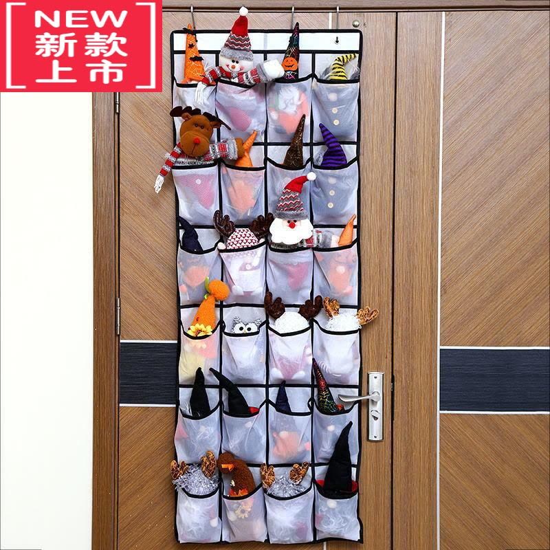 可莉允整理收纳袋24格多层无纺布杂物鞋内衣毛绒玩具免打孔挂墙门后挂袋图片