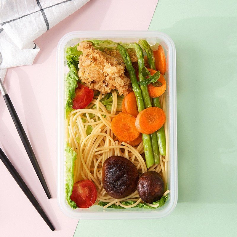 龙士达(LONGSTAR) LK-2013 中长方保鲜盒 食品厨房密封盒透明整理箱冷冻储物盒