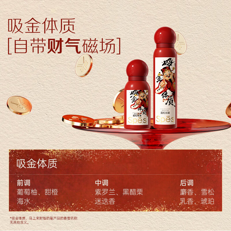 Spes诗裴丝免洗空气感蓬松喷雾(马上来财)150ml*2高清大图