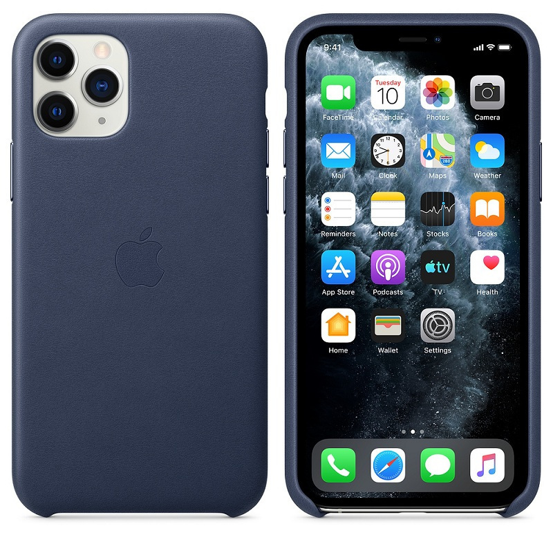 苹果Apple 原装iPhone 11 Pro 皮革保护壳 手机壳 午夜蓝色
