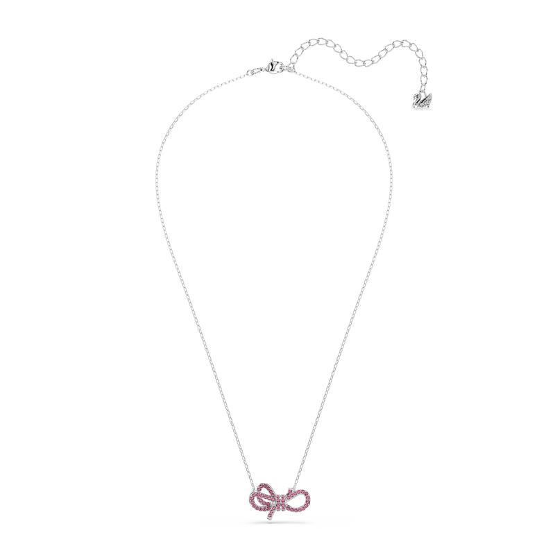 Swarovski女士时尚精致奢华优雅气质蝴蝶结吊坠项链 日常百搭饰品 送女友