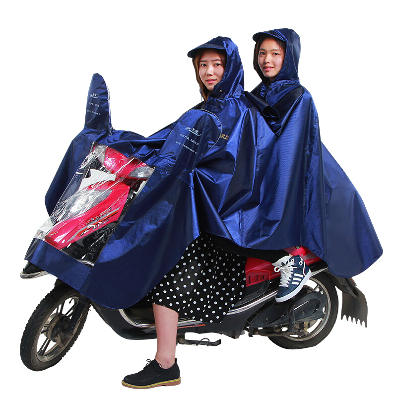 天堂双人雨披电瓶车雨衣电动车摩托车牛津材质车披雨具j231yzh